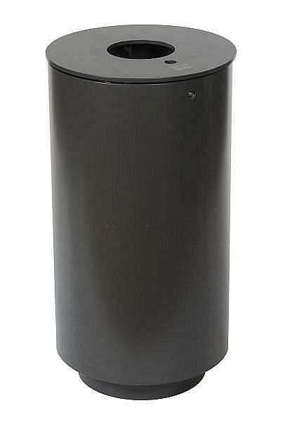 Renner zware vrijstaande afvalbak ca. 45 liter, inclusief asbak, wanddikte t= 5 mm, vandaalbestendig, antraciet-ijzer mica, 7097-10PB DB703