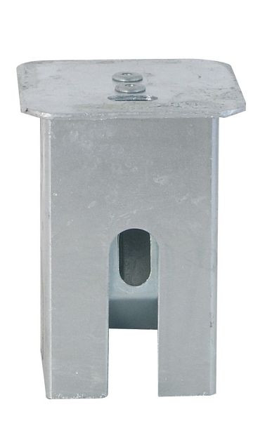 Schake afdekkap voor palen, thermisch verzinkt, voor 70 x 70 mm palen, met veersluiting, geschikt voor bodemhuls, 470_21