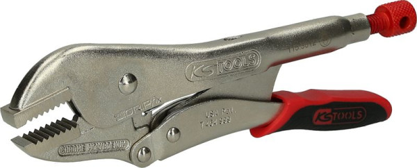 KS Tools griptang met easy release, rechte bek, 50 mm, lengte 250 mm, 115.3012