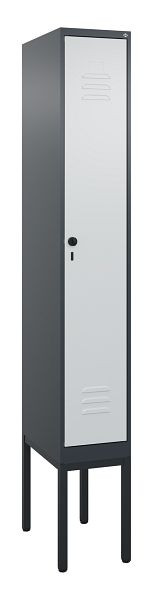 C+P luierkluis Classic PLUS met middenwand, frame, 2120x300x500mm, 7016/7035, veiligheidsdraaigrendel, 0800307-10F S10013