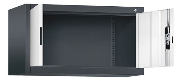 C+P bovenkast Acurado, H500xB930xD400mm, kleur: zwartgrijs / verkeerswit, verzonken handgreep, 9264-000 S10159