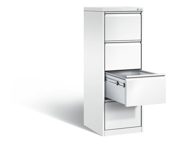 C+P hangarchiefkast Acurado, H1357xB433xD590mm, kleur: verkeerswit, handgreep, 12434-311 S10116