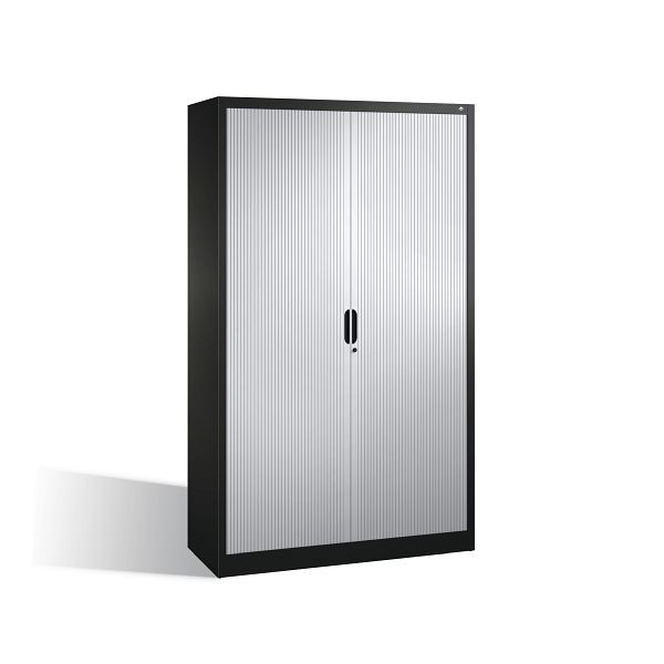 C+P rolluikkast Omnispace, H1980xB1200xD420mm, kleur: zwartgrijs/lichtgrijs, verzonken greep, 5 niveaus, 3203-00 S10089