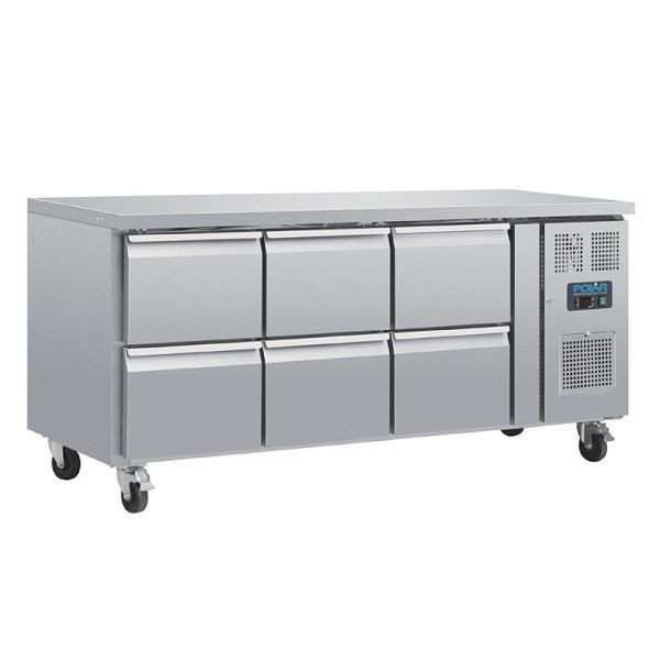 Polar 6 lades gekoelde toonbank 465L, DA548