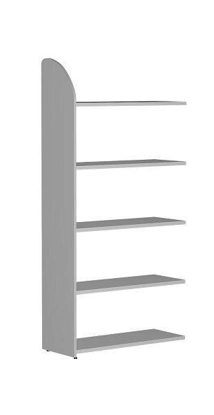 Kerkmann DANTE plankenveld 1900 x 800 mm 5 planken, lichtgrijs, 50981011