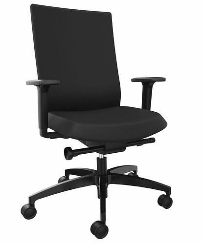 DENIOS bureaustoel AdJust evo, Syncro-Evolution technologie, zwart, 292405
