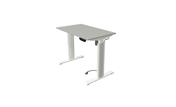 Kerkmann sta-/zittafel Move 1 Advance 100 x 60 cm frame wit, tafelblad lichtgrijs, 10280211