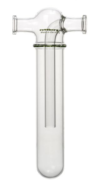 Rettberg koude sifon, 500 ml, eendelig, zijaansluitingen met glasflens DN 25, borosilicaatglas 3.3, 134051044