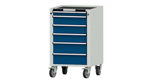 ANKE werkbanken, verrijdbare bak, model 77 V, 570 x 615 x 930 mm, RAL 7035/5010, kuip, 450.264