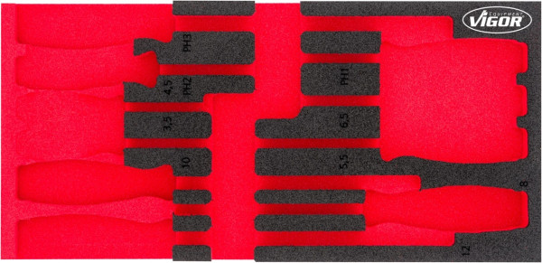 VIGOR 2-componenten zachtschuiminleg, afmetingen inzet / lademaat: S (188 x 393 x 35 mm), gebruik: V5068, V5068-L