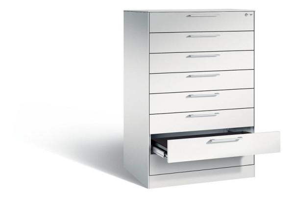 C+P archiefkast Asisto, H1310xB800xD600mm, kleur: lichtgrijs, beugelgreep, 146223-824 S10004