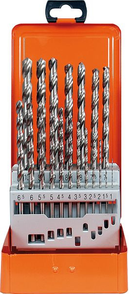 Projahn metalen cassette DIN 340 HSS-G 19 stuks 1-10 / 0,5 mm, 60830