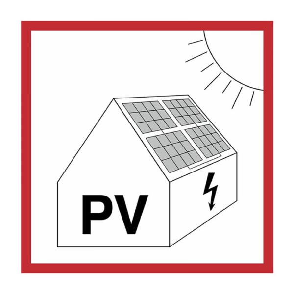 Stein HGS HGS elektrisch markerings-/waarschuwingsbord, waarschuwing voor gevaren door fotovoltaïsche installaties, 21.0685