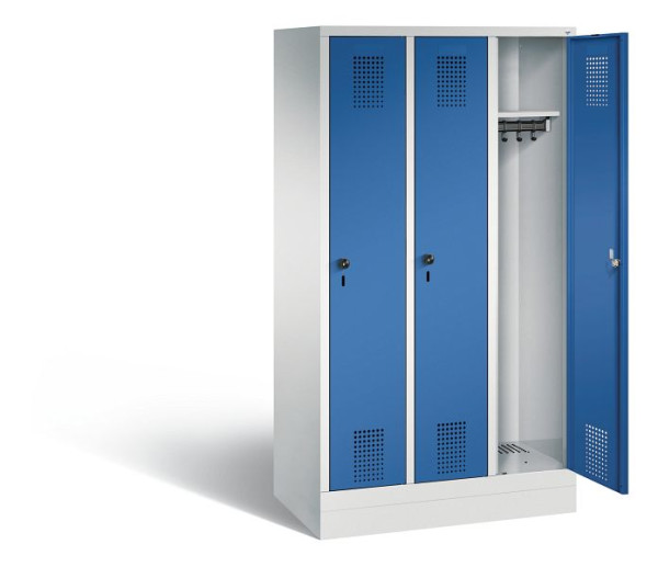 C+P schoolkluis Evolo, H1600xB900xD500mm, kleur: lichtgrijs / gentiaanblauw, 480206-30 S10047