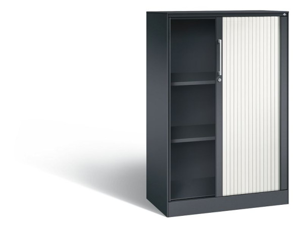 C+P rolluikkast Asisto, H1310xB800xD435mm, kleur: zwartgrijs/verkeerswit, beugelgreep, 3 niveaus, 143033-000 S10065