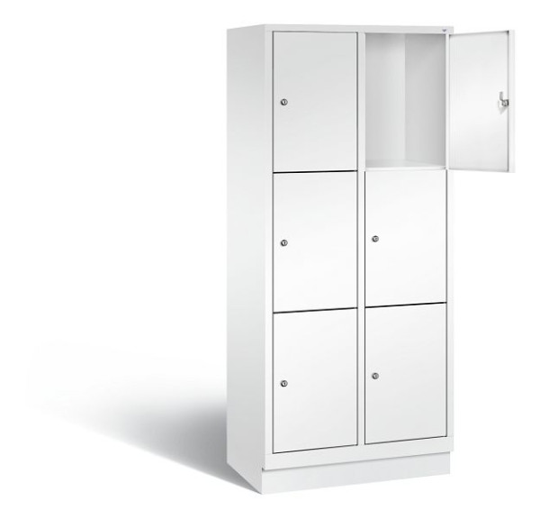 C+P lockerkast Evolo, H1800xB810xD500mm, kleur: verkeerswit, 48020-223 S10197