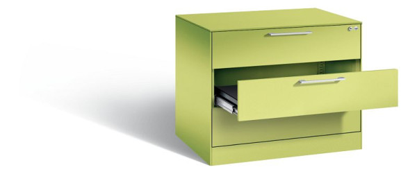 C+P archiefkast Asisto, H710xB800xD600mm, kleur: Viridin groen / Viridin groen, beugelgreep, 146273-323 S10190