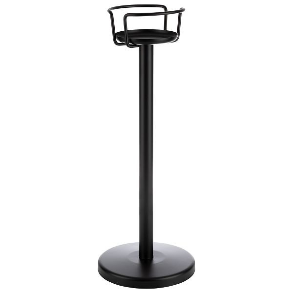 APS standaard voor wijn-/champagnekoeler, Ø 19,5 / 26,5 x 71,5 cm, metaal, zinkspuitgietwerk, zwart, blad: buiten Ø 19,5 cm, binnen Ø 15 cm, voet: Ø 26,5 cm, 36116