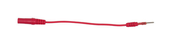 KS Tools 4,0 mm ingangsbus naar 2,0 mm testadapterstekker plat (rood), 150.0971
