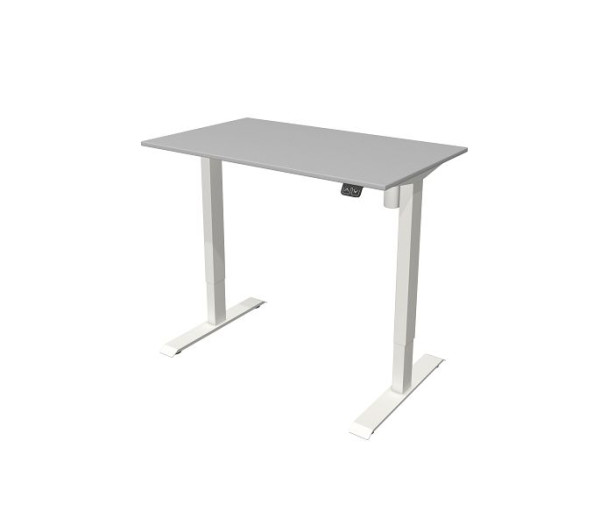 Kerkmann bijzettafel B 1000 x D 600 mm, elektrisch in hoogte verstelbaar van 740-1230 mm, lichtgrijs, 10388611