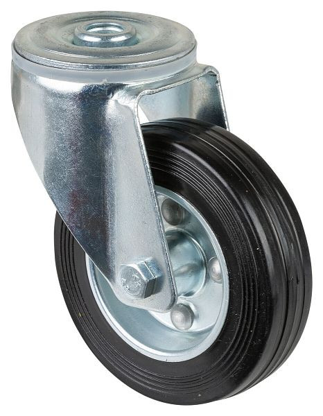 BS rollen transportrol, breedte 30 mm, Ø100 mm, tot 70 kg, loopvlak zwart antistatisch rubber, rollager, VE = 2 stuks, L101.B58.100