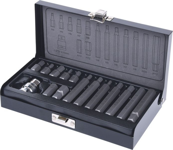 KS Tools 10 mm bitset, 15-delig, binnenzeskant, 911.5040