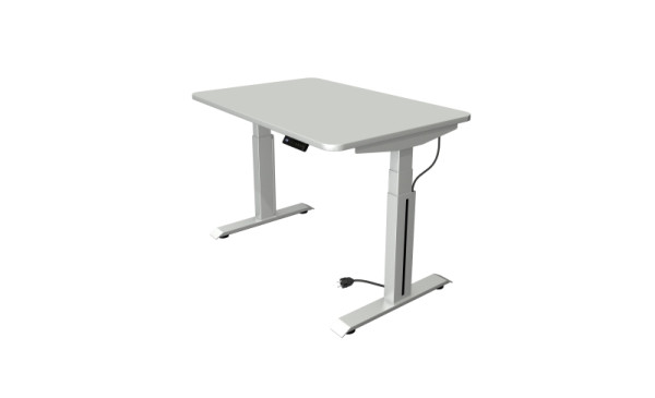 Kerkmann zit-statafel B 1200 x D 800 mm, elektrisch in hoogte verstelbaar van 640-1290 mm, lichtgrijs, 10010411