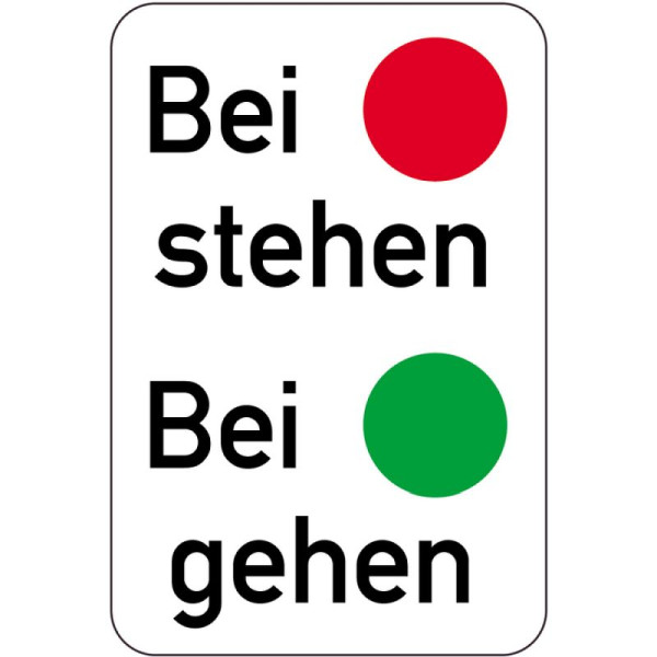 Stein HGS HGS speciaal bord, staand als het rood is, lopen als het groen is, 400 x 600 mm, 14917