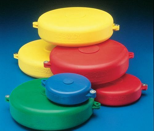 DENIOS klepafsluiter voor handwielen met een diameter van 64-127 mm, groen, 209-726