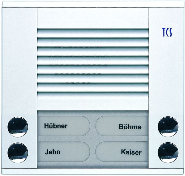 TCS audio voordeurstation serie PES 4 belknoppen (rechts/links uitgelijnd), AP wit, PES04-WS/04
