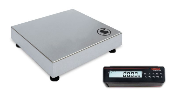 Soehnle tafelweegschaal geverifieerd met Terminal 3820, dubbel bereik, maximale belasting: 60/150kg, cijferverhoging: 20/50g, 520x400mm, IP42, 7572.06.010/5710.00.006