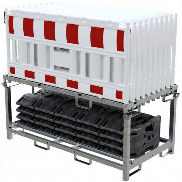 Schake slagboom SET5, bestaande uit: 1x opslag- en transporttraverse, 1x opslag- en transporttraverse, 33420K-SET5