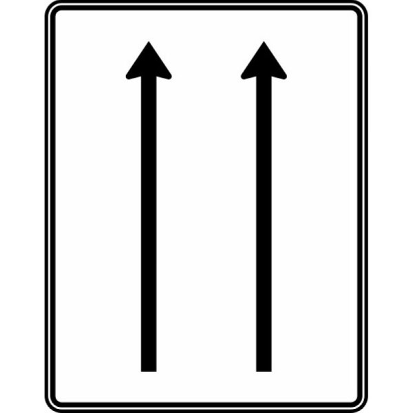 Stone HGS rijstrokenbord zonder tegenliggers, 2 rijstroken in rijrichting nr. 521-30, RA2/platte vorm 3mm, zonder afstandsinformatie, 1600x1250mm, 521-30-123