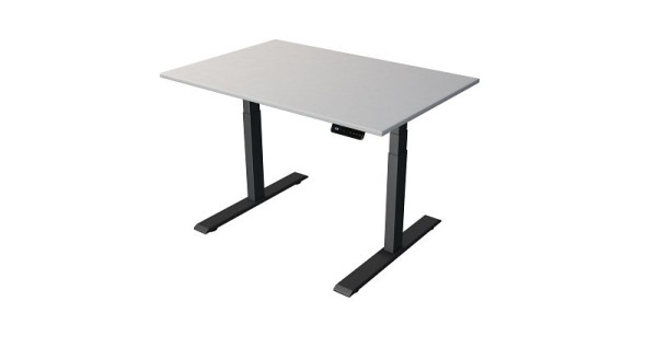 Kerkmann sta-/zittafel B 1200 x D 800 mm, antraciet, elektrisch in hoogte verstelbaar van 630 - 1270 mm, lichtgrijs/antraciet, 10270611