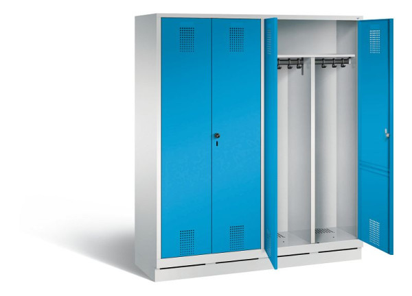 C+P zwart wit kastje Evolo, H1800xW1590xD500mm, kleur: lichtgrijs/lichtblauw, 48022-42 S10007