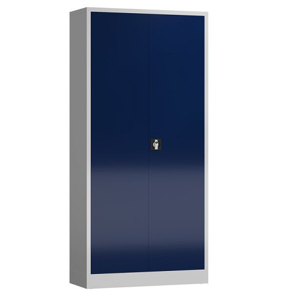 Lüllmann ClassiX multifunctionele draaideurkast, 1945 x 920 x 420 mm, lichtgrijs/gentiaanblauw, X-545541