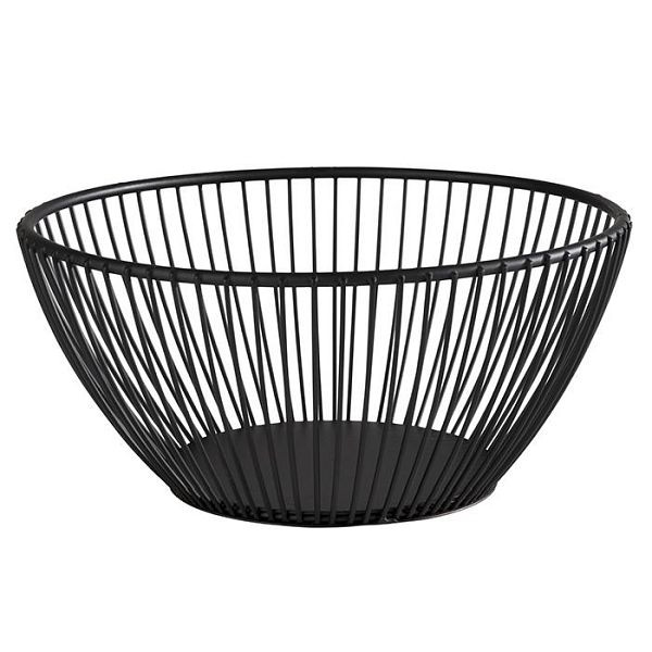 APS mand -SVART-, Ø 17,5 cm, hoogte: 8 cm, metaal, zwart, 30420