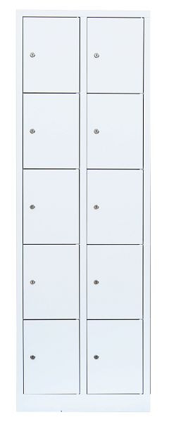 Lüllmann stalen compartimentenkast, 1800 x 600 x 500 mm, signaalwit/signaalwit, 520527
