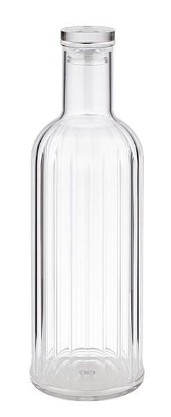 APS fles -STRIPES-, Ø 9 cm, hoogte: 28,5 cm, 1 liter, MS, siliconen, transparant, 10748