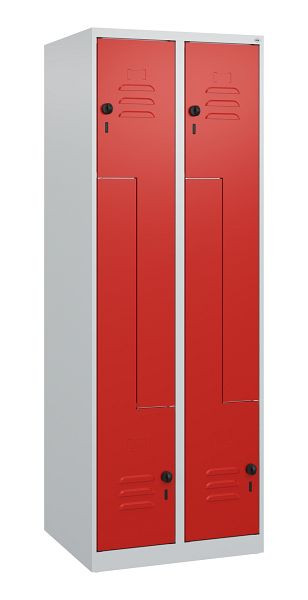 C+P Z-Spind Classic PLUS, 4 Abteile, 1700x600x500mm, 7035/3020, Drehriegel, 0800037-204 S10013