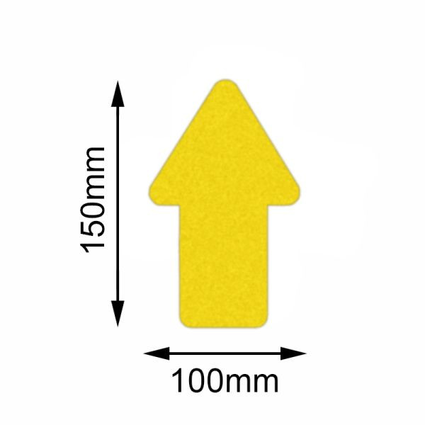 Mehlhose vloermarkering Safety gele pijl 100x150mm, VE: 10 stuks, KSGP1V10