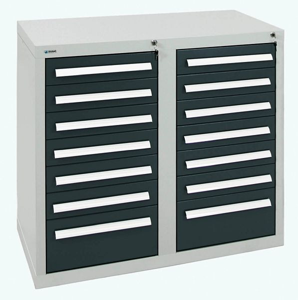 stumpf ladekast serie T-100 / 35-2, RAL 7035/7016, 14 laden (12x100, 2x200mm), 8152271
