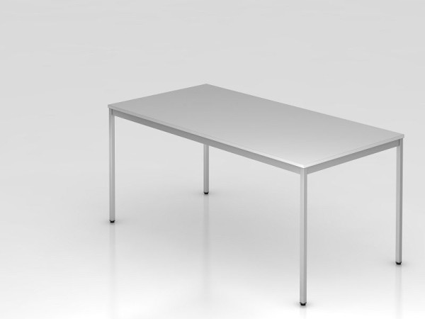 Hammerbacher vergadertafelonderstel vierkant 160x80cm grijs, rechthoekige vorm, VVS16/5/5