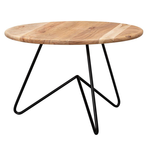 Wohnling salontafel 60x39,5x60 cm massief acaciahout / metaal, WL5.956