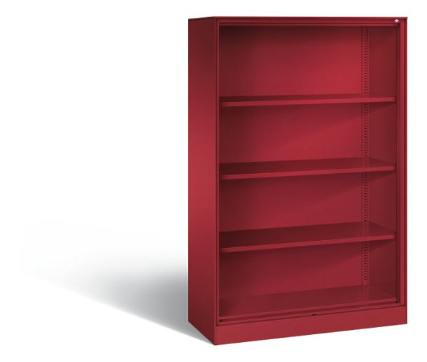 C+P bureauplank Asisto, H1635xB1000xD435mm, kleur: robijnrood, 4 niveaus, 140012-000 S10037