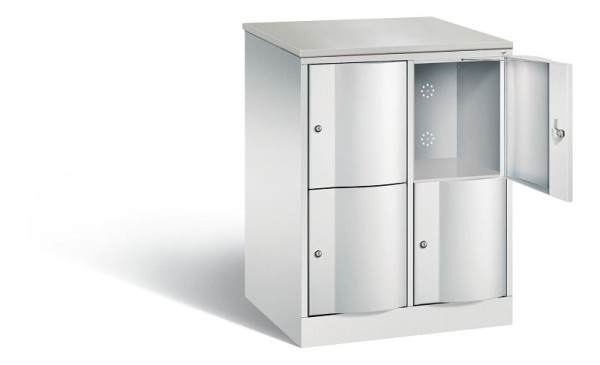 C+P XL lockerkast Resisto, H1077xB772xD640mm, kleur: lichtgrijs, 8472-273 S10058