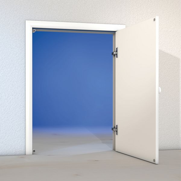 Wellhöfer kniehoge deur aan 3 zijden, rechts scharnierend, wandopening 70 x 100, 468