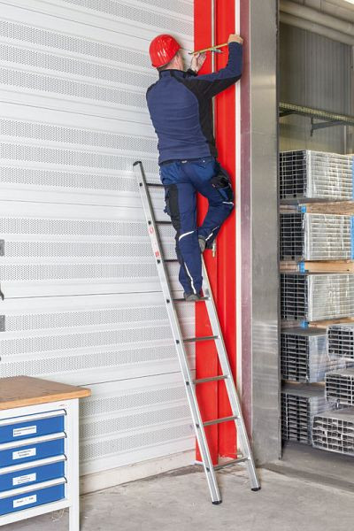Euroline aluminium sportladder model nr. 3 met taverse met 14 treden, lengte 4,05 m, 3018814