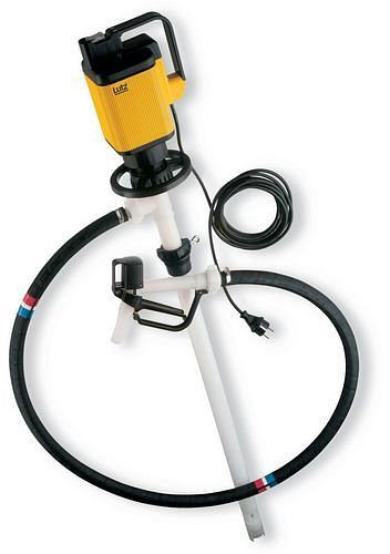 DENIOS elektrische vatpomp voor agressieve zuren, 1200 mm dompeldiepte, 123-551