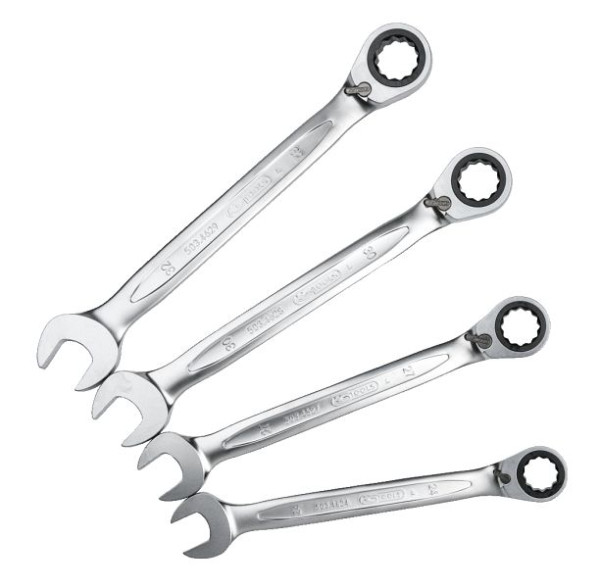 KS Tools GEARplus ratel-ringsleutelset, omschakelbaar, 4-delig, 503.4601